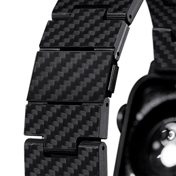 Ремешок Pitaka Carbon Fiber Watch Band Retro Black/Grey for Apple Watch 49/45/44mm (AWB2311)