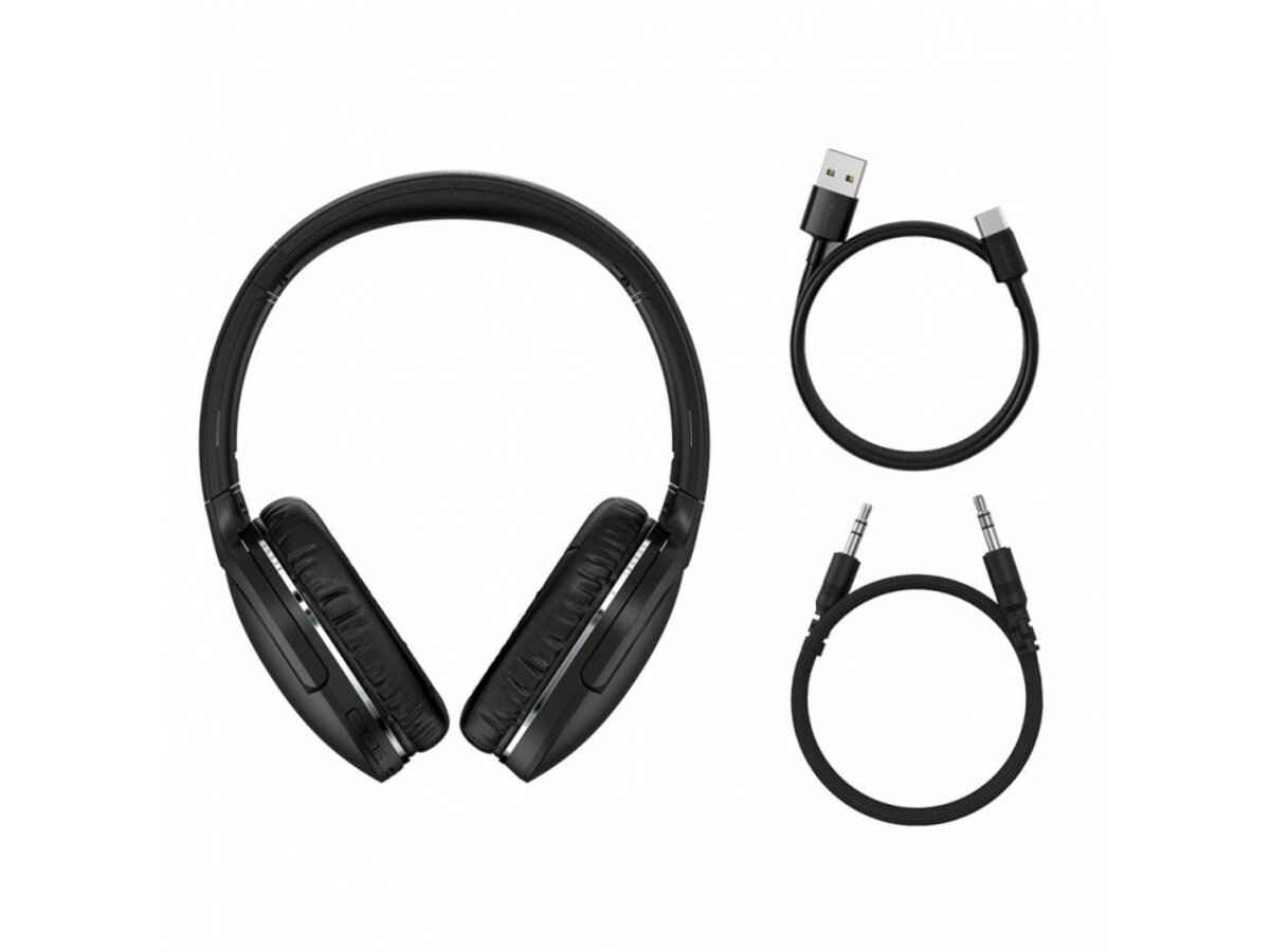 Бездротові навушники Baseus Encok Wireless headphone D02 Pro Black (2022 Edition)