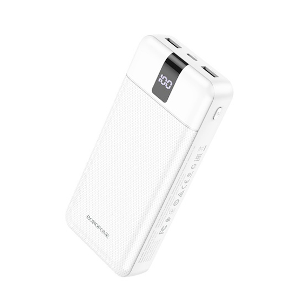 Зовнішній акумулятор Borofone BJ20A Smart ID (20000 mAh) White