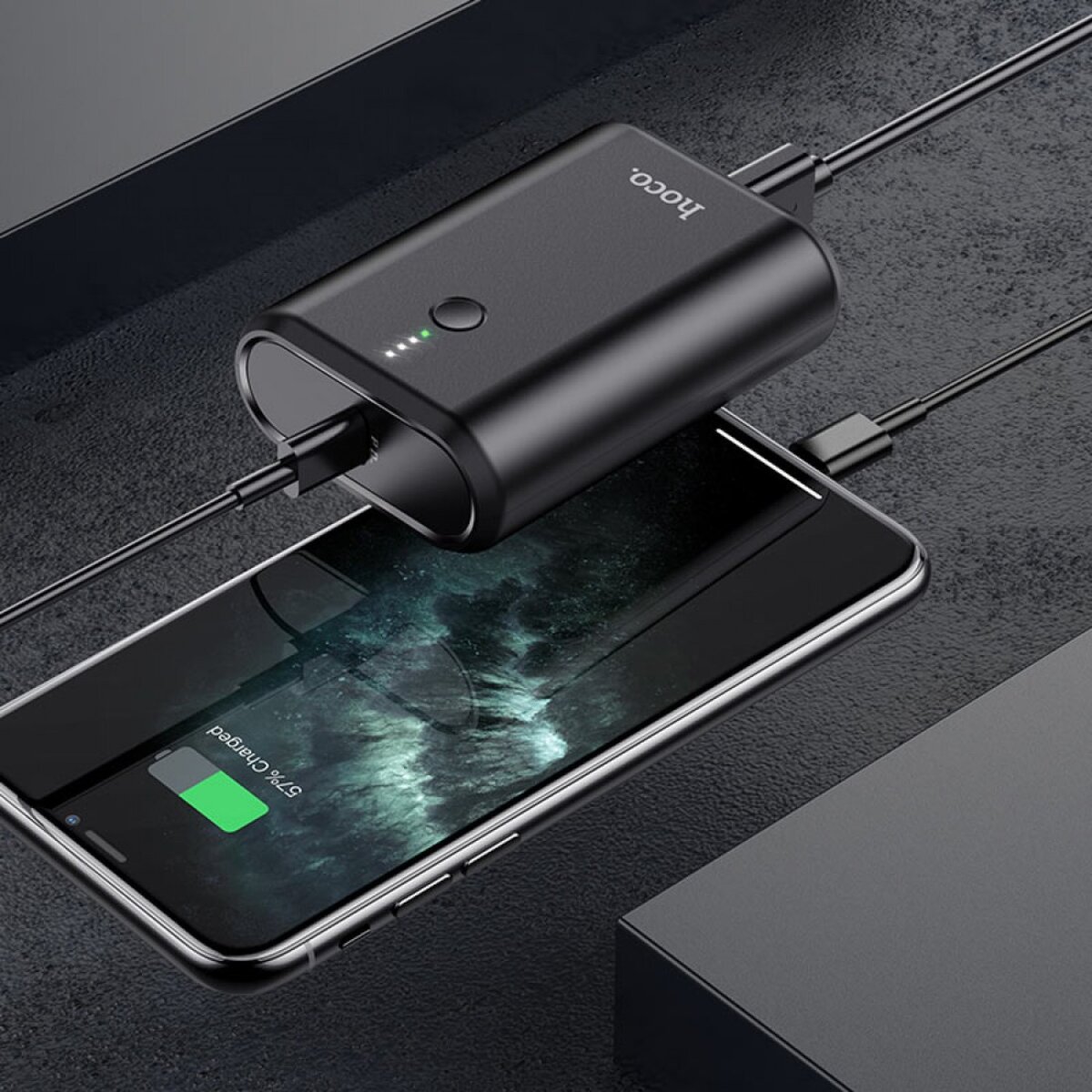 Зовнішній акумулятор HOCO Q3 Mayflower PD20W+QC3.0 power bank(10000mAh) Black
