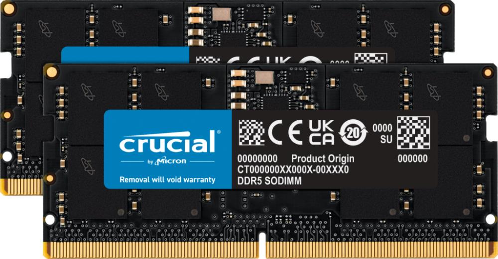 Набір з двох модулів пам'яті 32GB DDR5-4800 SO KIT2 CT2K16G48C40S5 CRUCIAL