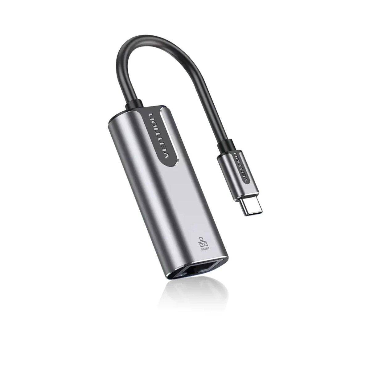 Адаптер Vention USB-C to Gigabit Ethernet Adapter 0.15M Gray Aluminum Alloy Type (CFNHB)