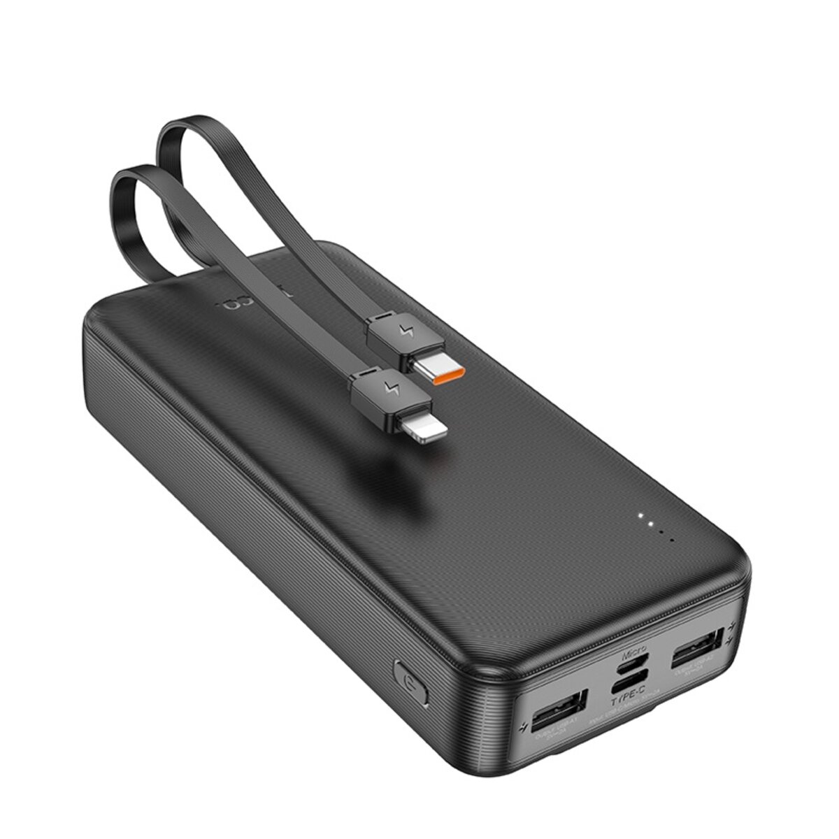 Зовнішній акумулятор HOCO J118A Speed energy power bank with cable(20000mAh) Black