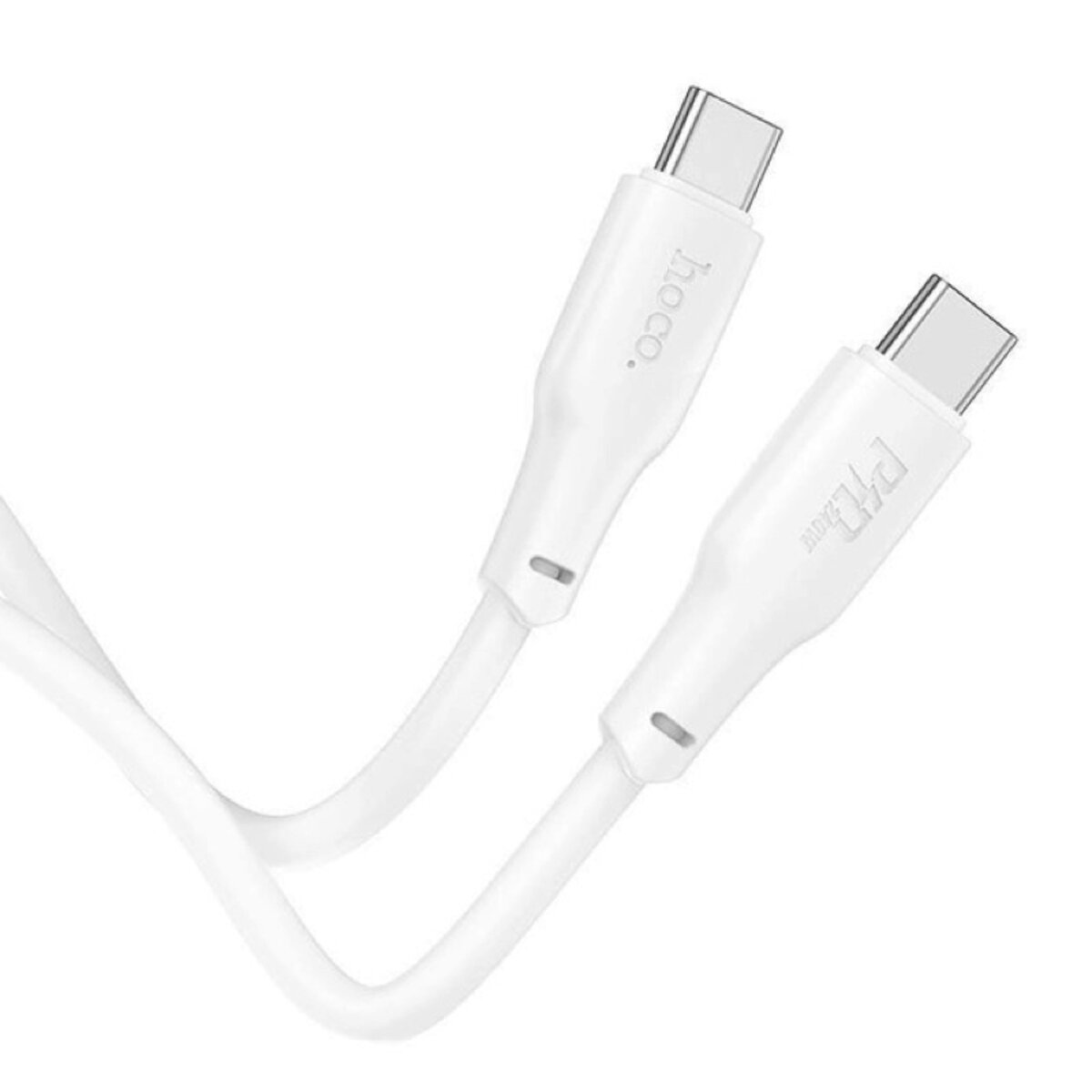 Кабель HOCO X93 Type-C to Type-C 100W, 1m, TPE, TPE connectors, White