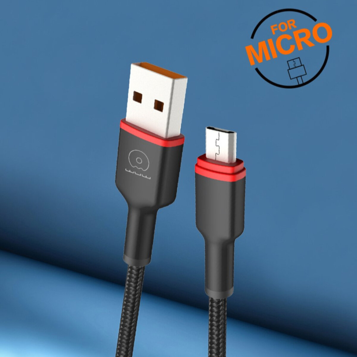 Кабель WUW-X203 USB Micro 2,4A 1m black