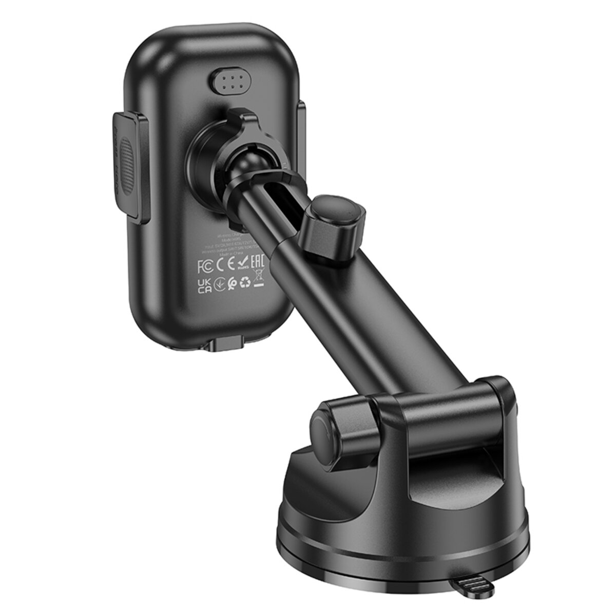 Автотримач для телефона з БЗП HOCO HW5 Journey wireless fast charging car holder(center console) Black