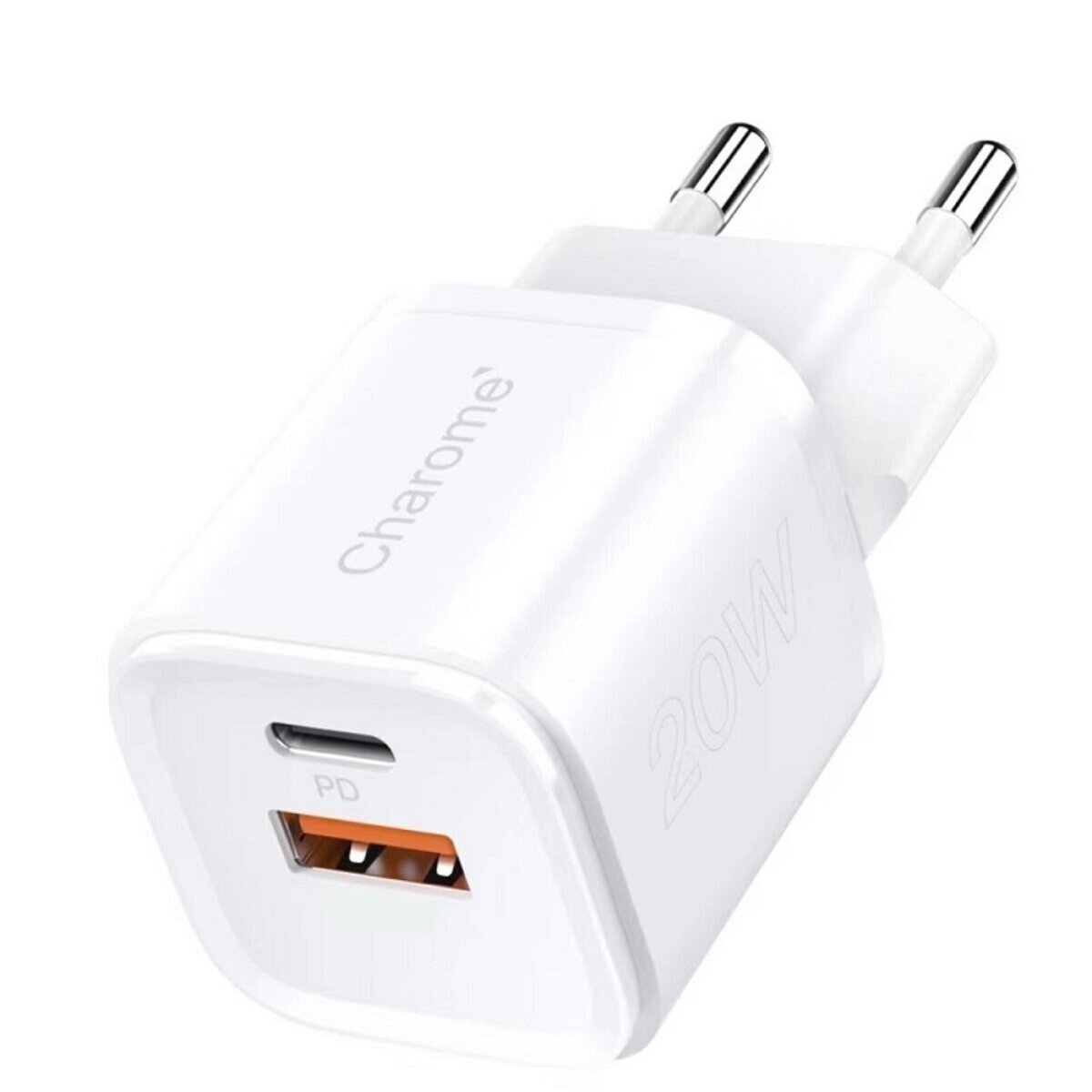 Мережевий зарядний пристрій CHAROME C10s Pure PD+QC4.0 20W Charger Set White