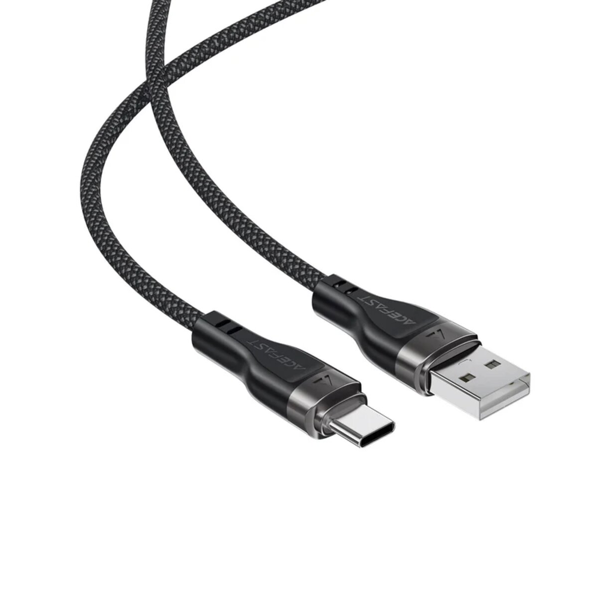 Кабель ACEFAST C11-04 USB to Type-C 3A, 1.2m, nylon + PVC, zinc connectors, Black
