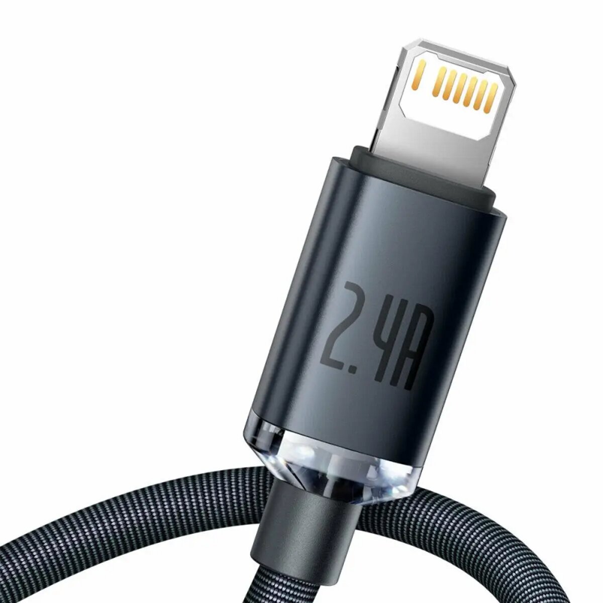 Кабель Baseus Crystal Shine Series Fast Charging Data Cable USB to iP 2.4A 1.2m Black
