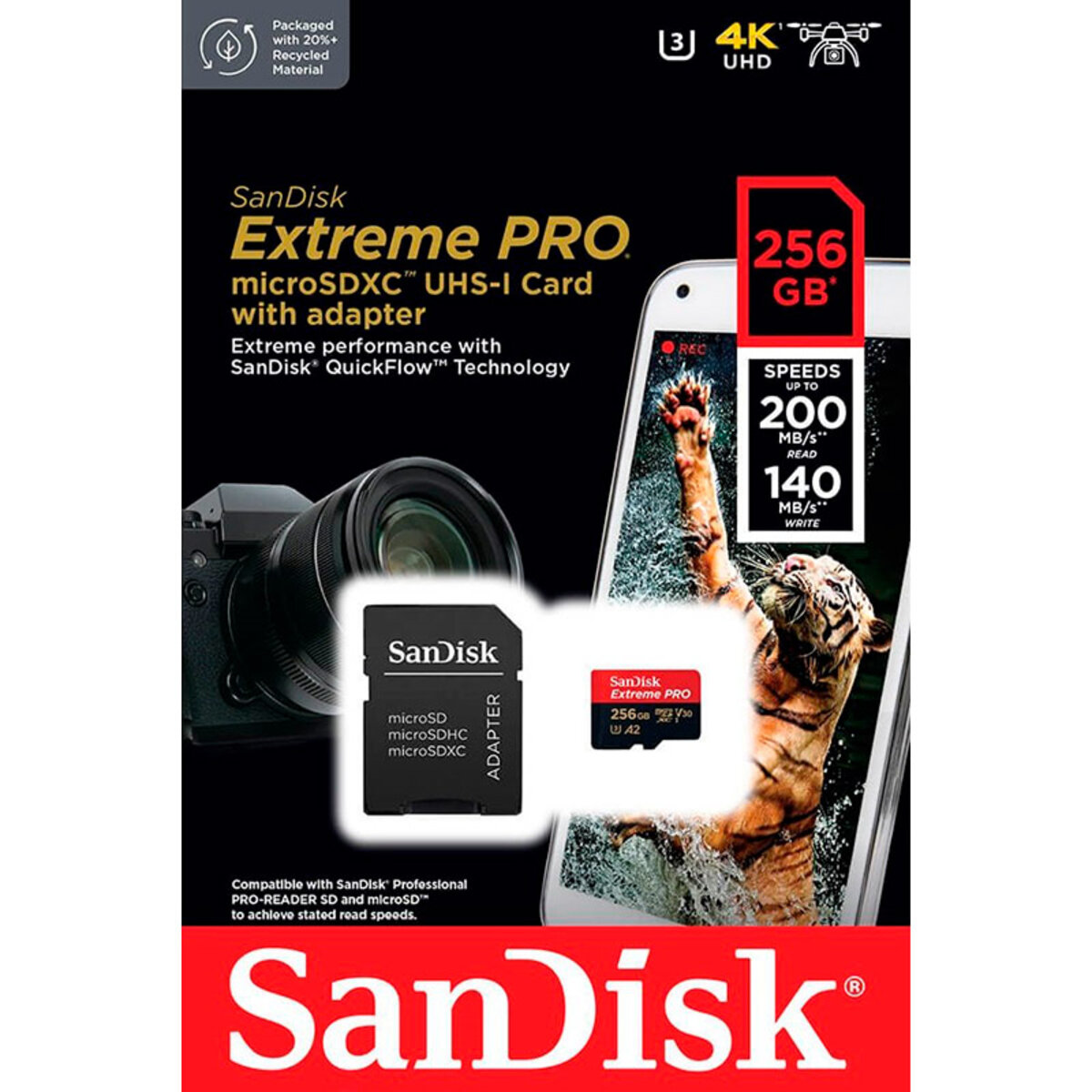 Карта пам’яті MICRO SDXC 256GB UHS-I W/A SDSQXCD-256G-GN6MA SANDISK
