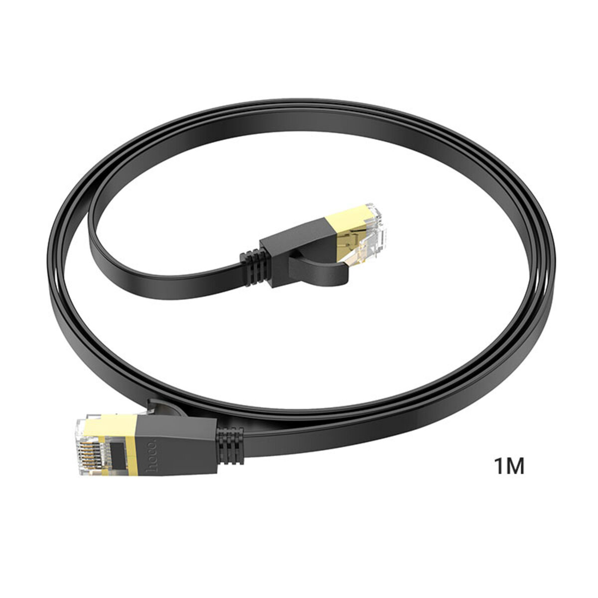 Кабель HOCO US07 General pure copper flat network cable(L=1M) Black