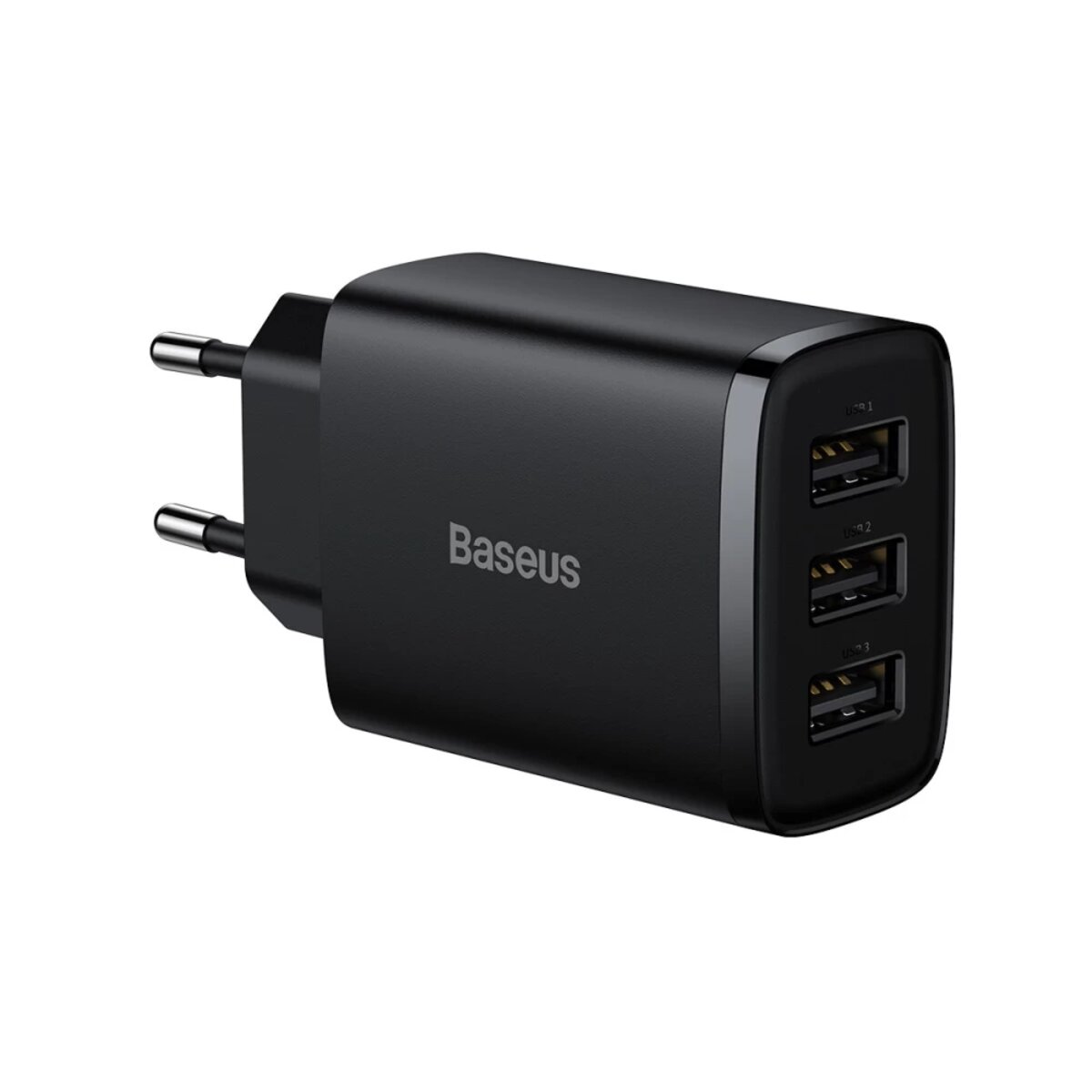 Мережевий зарядний пристрій Baseus Compact  Charger 3U 17W EU Black