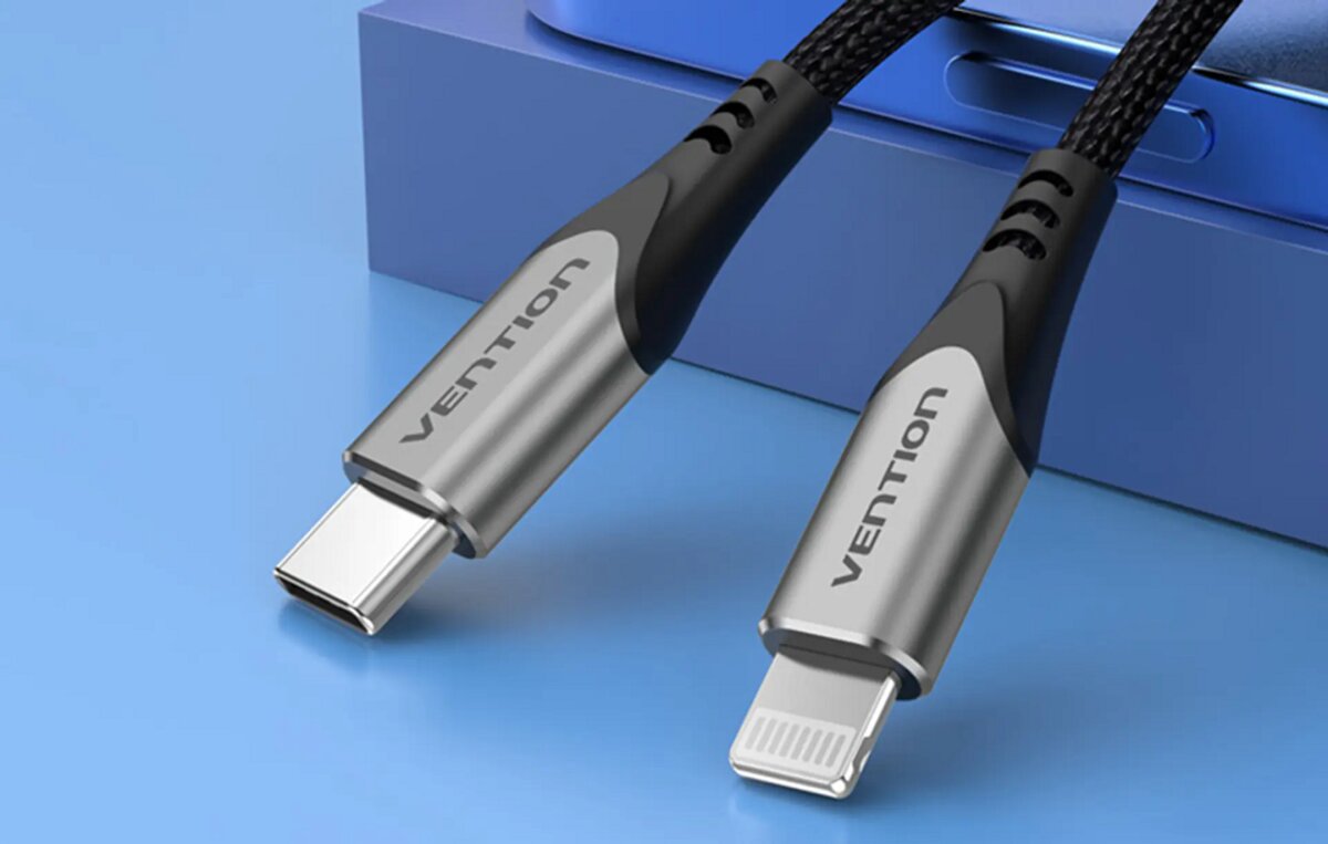 Кабель Vention USB 2.0 C to Lightning Cable 1M Gray Aluminum Alloy Type (TACHF)