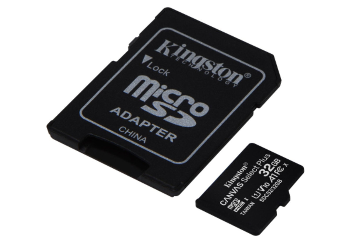 microSDHC (UHS-1) Kingston Canvas Select Plus 32Gb class 10 А1 (R-100MB/s) (adapter SD)