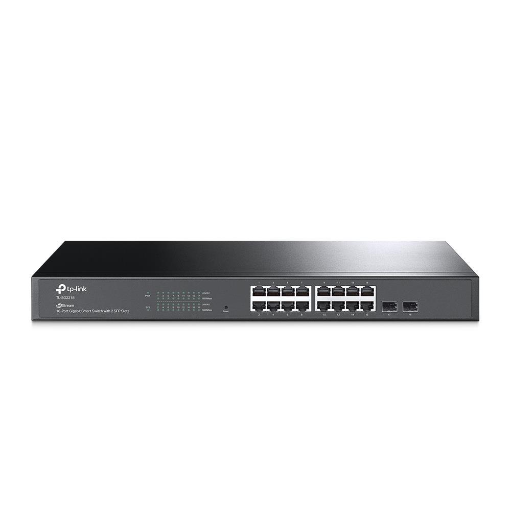JetStream 16-портовий гігабітний Smart комутатор з 2 слотами SFP, SG2218 TP-LINK