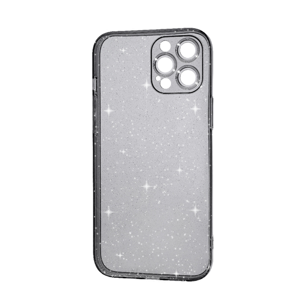 Чехол Silicon Shiny Case iPhone 12 Pro Max Glitter Clear/Black