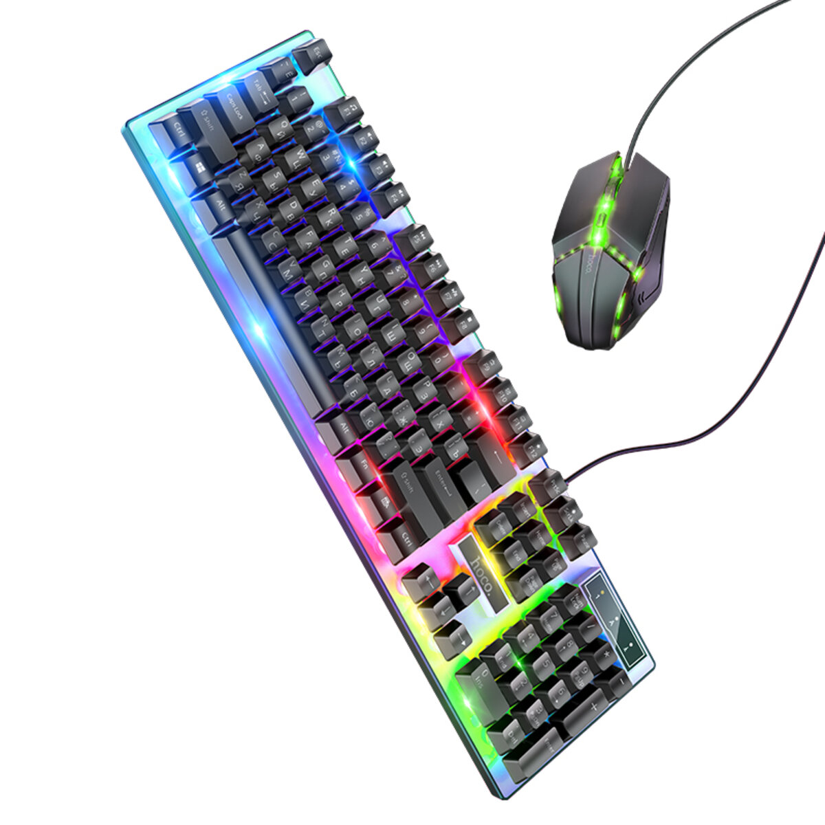 Миша + клавіатура HOCO GM18 Luminous gaming keyboard and mouse set Black