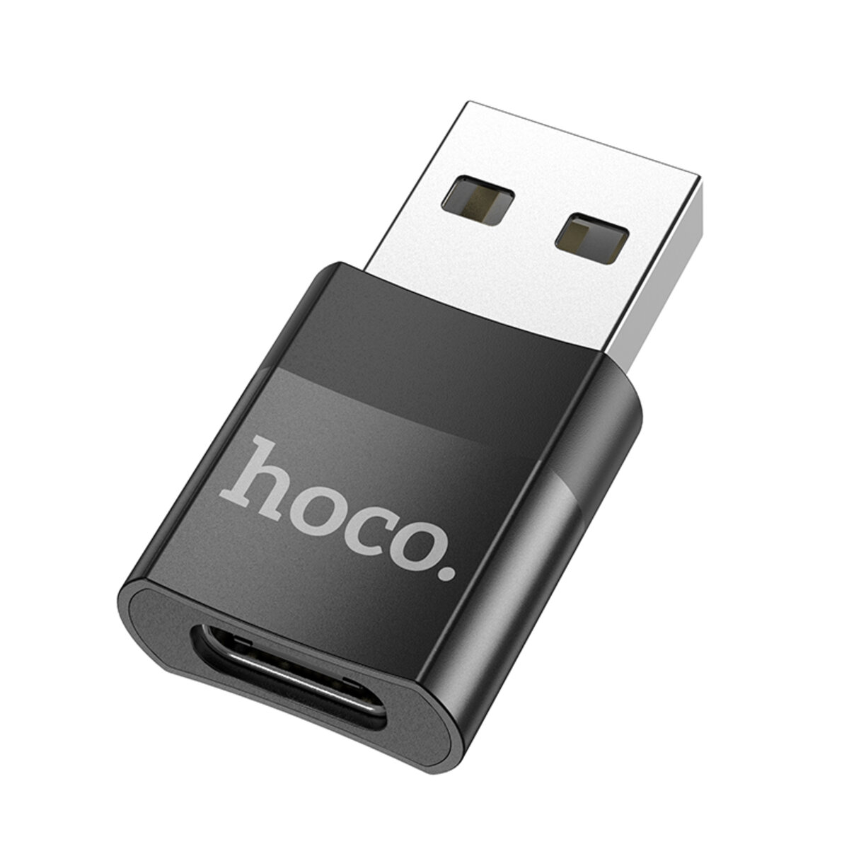 Адаптер HOCO UA17 USB Male to Type-C female USB2.0 adapter Black