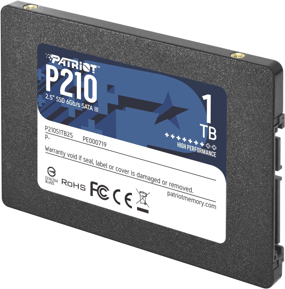 Накопичувач SSD Patriot P210 1TB 2.5" 7mm SATAIII 3D QLC