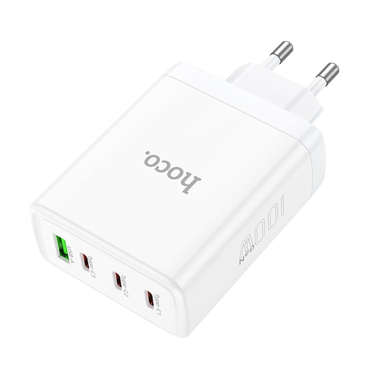 Мережевий зарядний пристрій HOCO N31 Leader PD100W four-port(3C1A) fast charger White