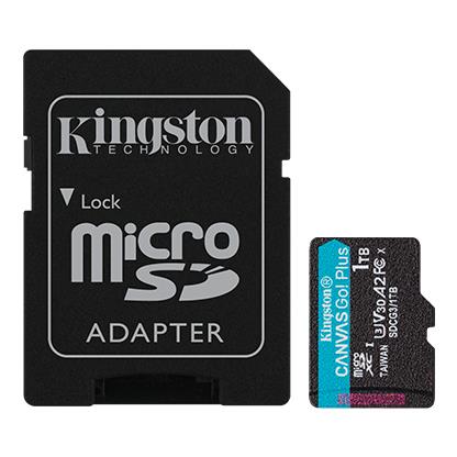 Карта пам`яті MicroSDXC 1TB UHS-I/U3 Class 10 Kingston Canvas Go! Plus R170/W90MB/s + SD-адаптер (SDCG3/1TB)