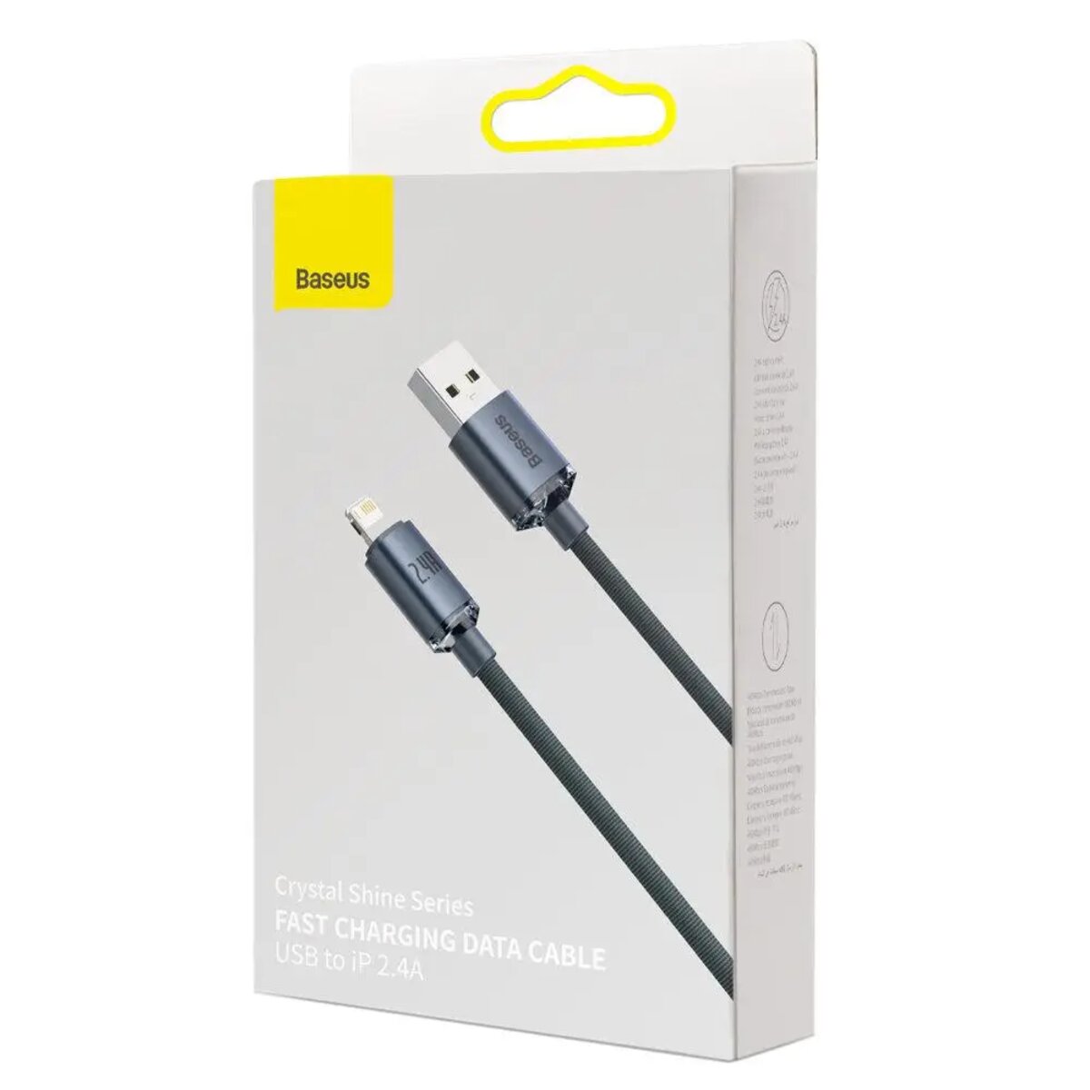 Кабель Baseus Crystal Shine Series Fast Charging Data Cable USB to iP 2.4A 1.2m Black