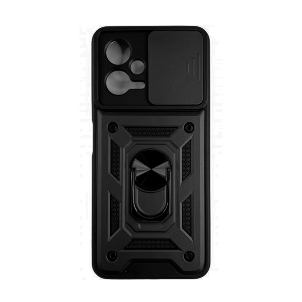 Чехол Armor Camshield Case для Xiaomi Poco X5 5G with Ring Black