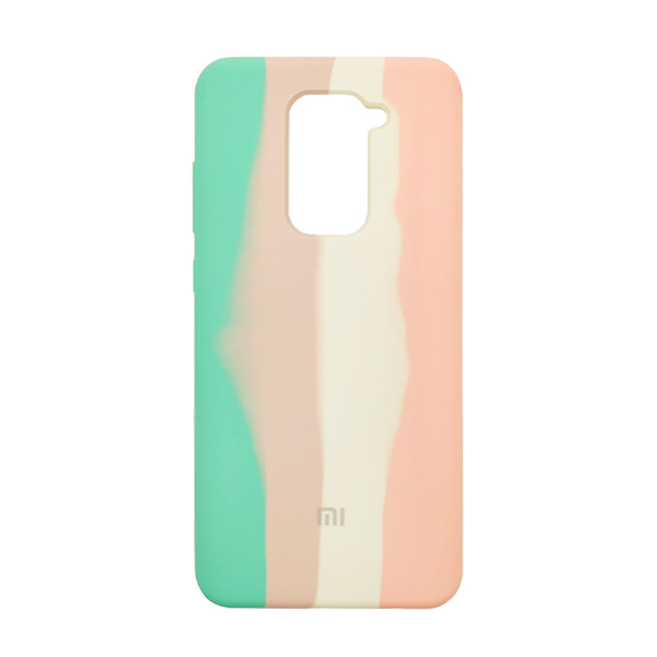 Чохол Silicone Cover Full Rainbow для Xiaomi Redmi Note 9/Redmi 10x Green/Pink