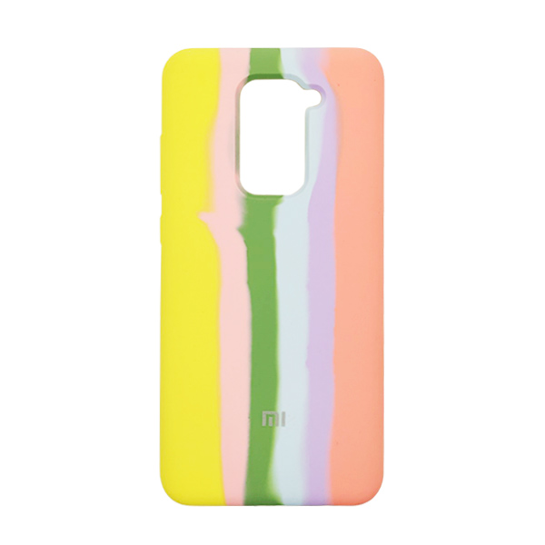 Чохол Silicone Cover Full Rainbow для Xiaomi Redmi Note 9/Redmi 10x Yellow/Pink