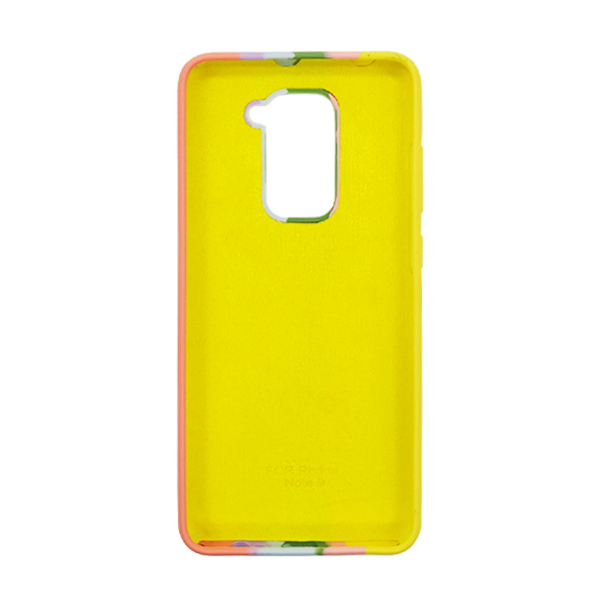 Чохол Silicone Cover Full Rainbow для Xiaomi Redmi Note 9/Redmi 10x Yellow/Pink