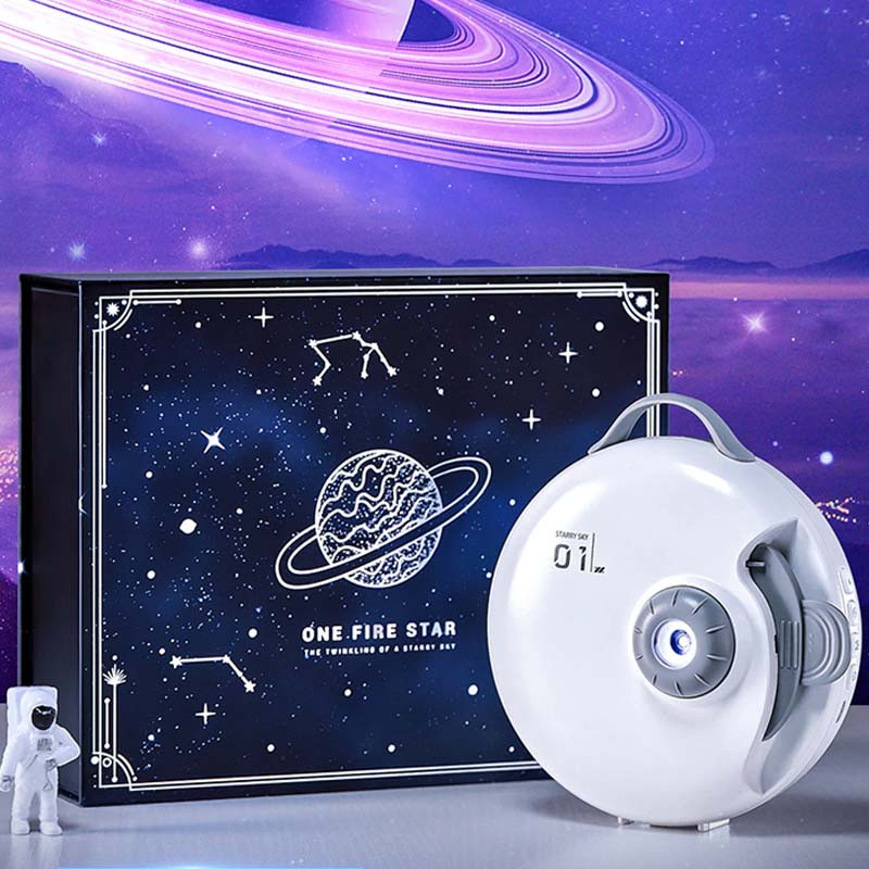 Проєктор-ночник Galaxy E18 1800 mAh with Bluetooth White