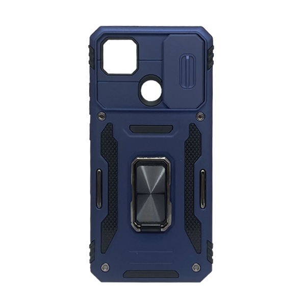 Чехол Armor Camshield Case для Xiaomi Redmi 9c/10a with Ring Dark Blue