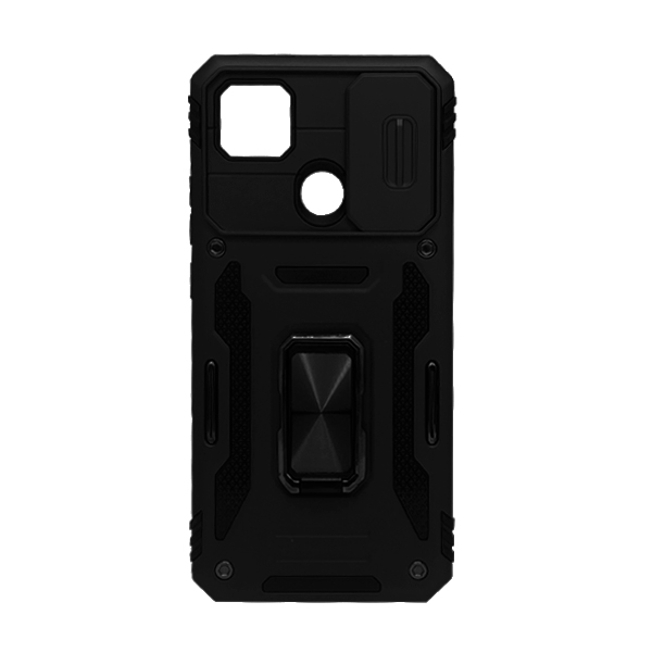 Чехол Armor Camshield Case для Xiaomi Redmi 9c/10a with Ring Black