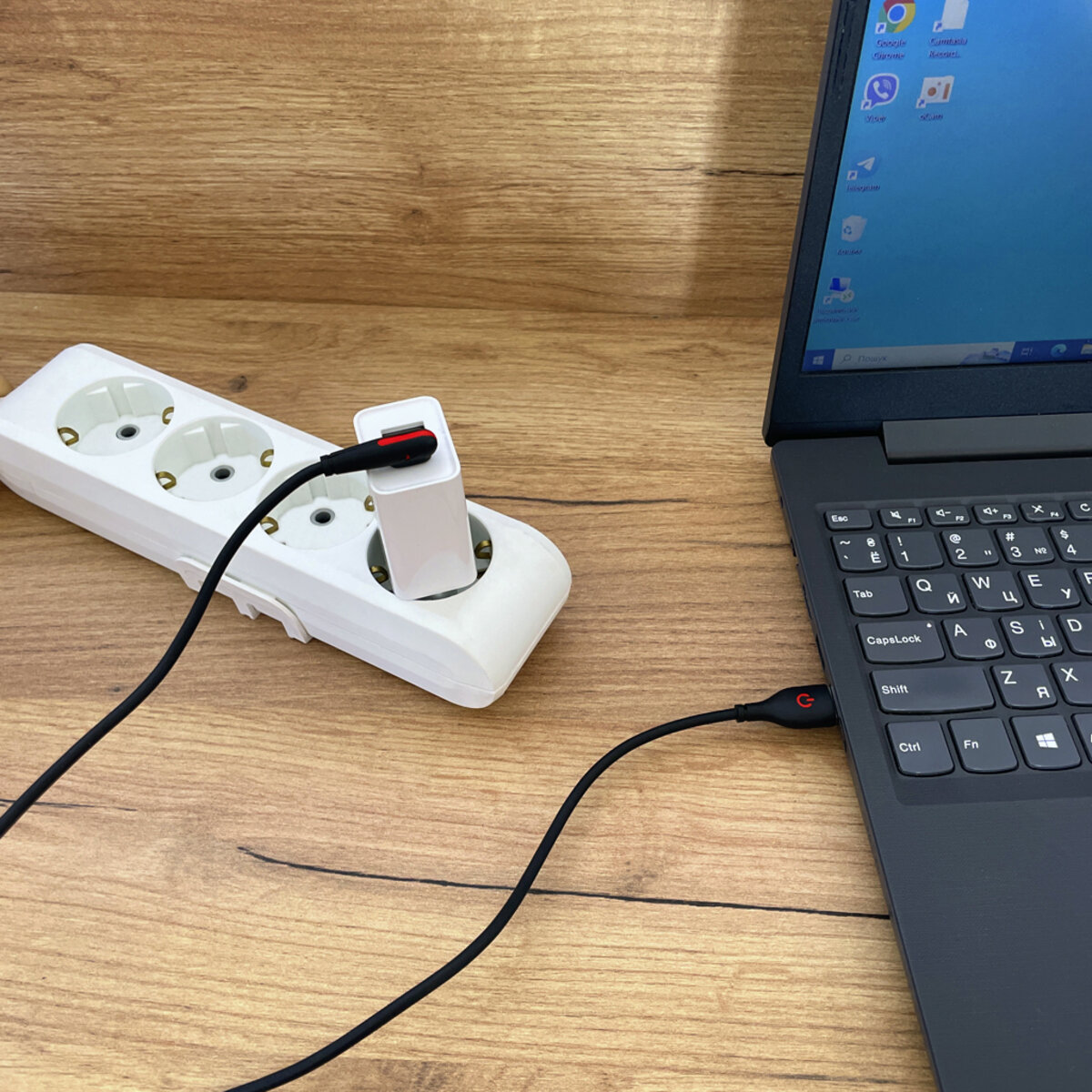 Мережевий зарядний пристрій Mibrand MI-206C Travel Charger USB-A + USB-C White