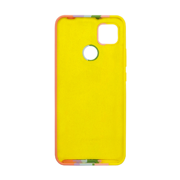 Чехол Silicone Cover Full Rainbow для Xiaomi Redmi 9c Yellow/Pink