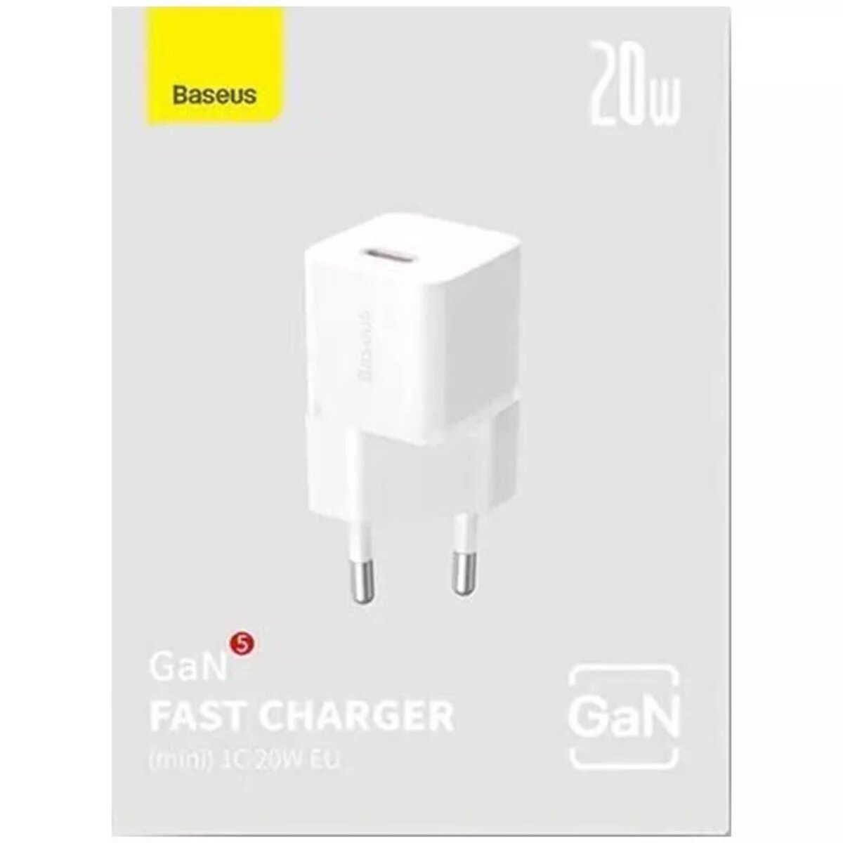 Мережевий зарядний пристрій Baseus GaN5 Fast Charger(mini) 1C 20W EU White