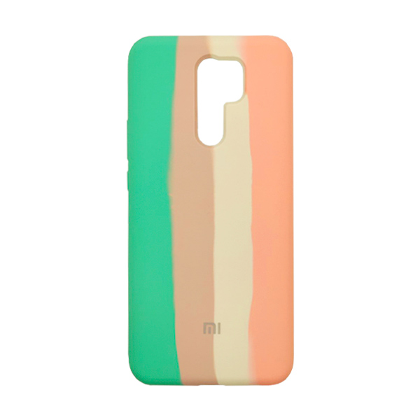 Чохол Silicone Cover Full Rainbow для Xiaomi Redmi 9 Green/Pink