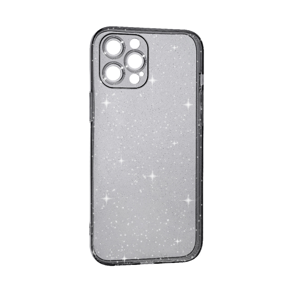 Чехол Silicon Shiny Case iPhone 12 Pro Max Glitter Clear/Black