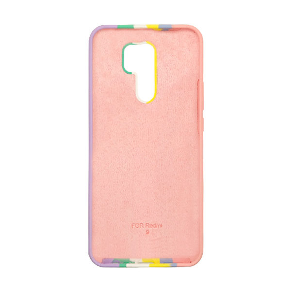 Чохол Silicone Cover Full Rainbow для Xiaomi Redmi 9 Pink/Lilac