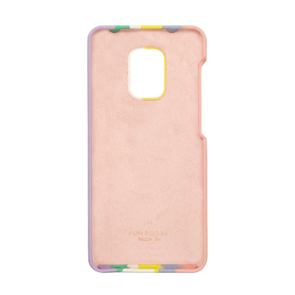 Чохол Silicone Cover Full Rainbow для Xiaomi Redmi Note 9s/Note 9 Pro/Note 9 Pro Max Pink/Lilac