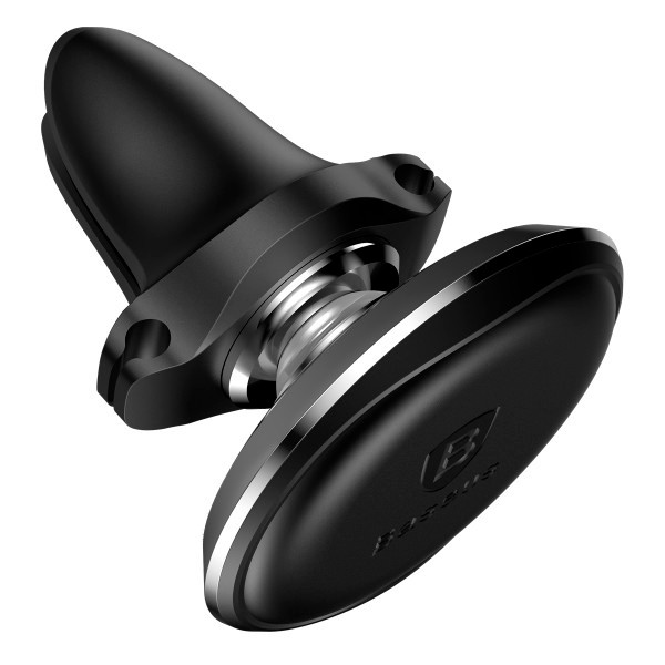 Автотримач для телефона магнітний Baseus Car Holder Magnetic Air Vent Mount Holder with cable clip Black (SUGX-A01)