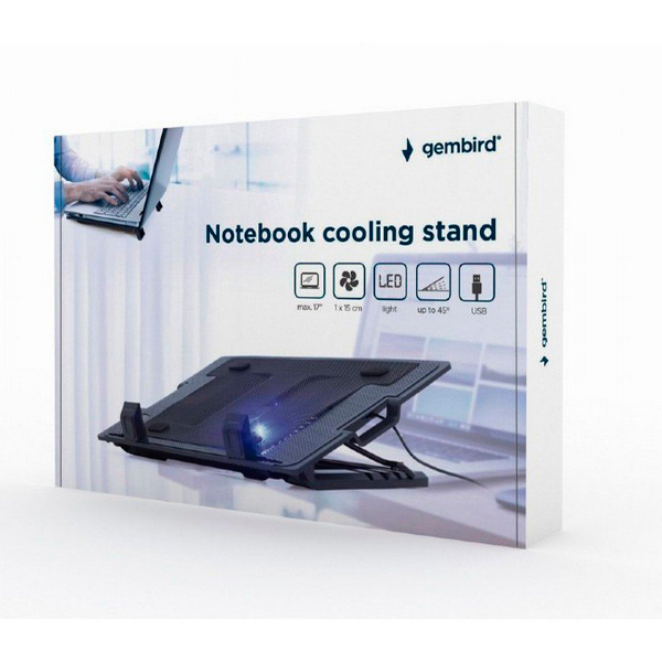 Охолоджуюча підставка для ноутбука Gembird NBS-1F17T-01