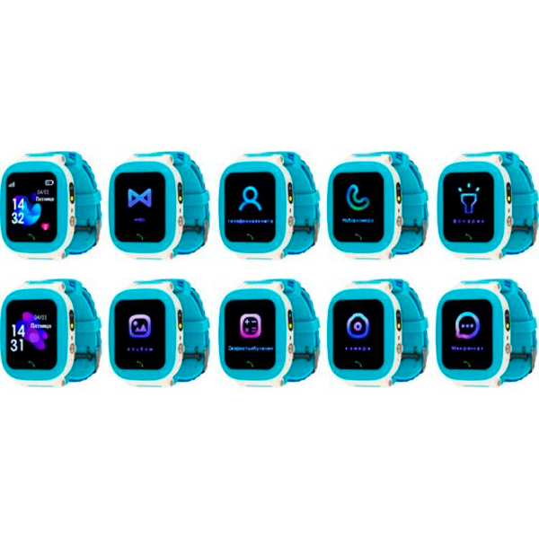 Детские умные часы AmiGo GO004 Splashproof Camera LED Blue