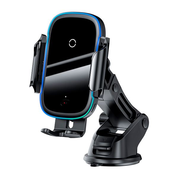 Автотримач для телефона з бездротовою зарядкою Baseus Wireless Charger Qi Light Electric 15W Black (WXHW03-01)