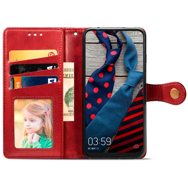 Чехол книжка Kira Slim Shell для Tecno Spark 6 Go Red Getman