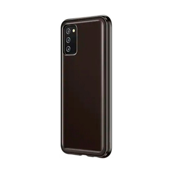 Чехол накладка Samsung A037 Galaxy A03s Soft Clear Cover Black (EF-QA037TBEG)