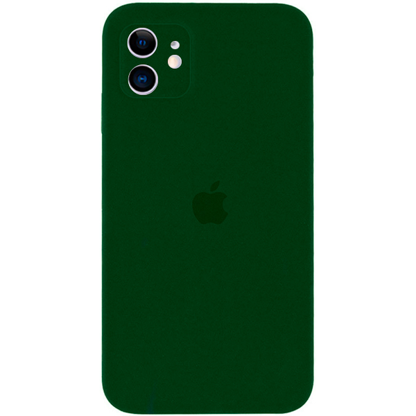 Чехол Soft Touch для Apple iPhone 11 Army Green with Camera Lens Protection Square