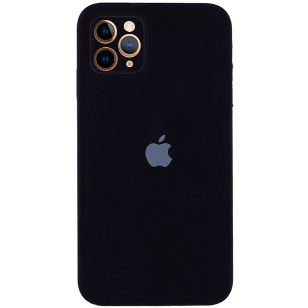 Чехол Soft Touch для Apple iPhone 11 Pro Black with Camera Lens Protection Square