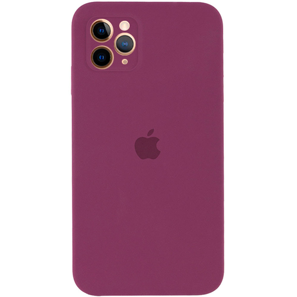 Чехол Soft Touch для Apple iPhone 11 Pro Max Maroon with Camera Lens Protection Square