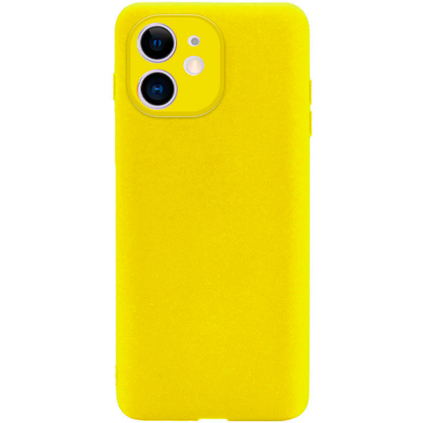 Чехол Soft Touch для Apple iPhone 11 Yellow with Camera Lens Protection